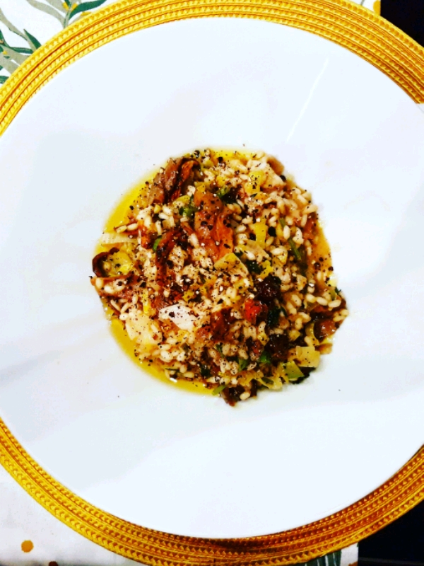 Risotto z porem i oliwą truflową