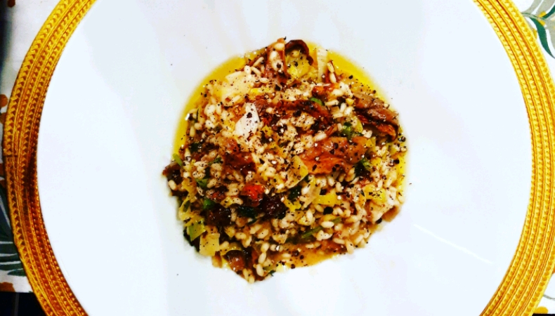 Risotto z oliwą truflową i porem